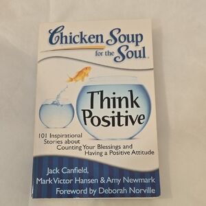 Think Positive - White/Blue Inspirational Book